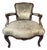 Late 19th Century Victorian Carved Walnut Armchair With Matching Ottoman For Sale