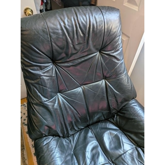 Metal Vintage 1980s Stressless Recliner & Ottoman For Sale - Image 7 of 7
