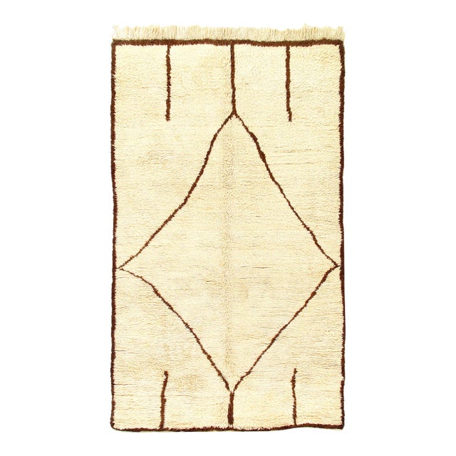 Vintage Hand Knotted Moroccon Rug For Sale