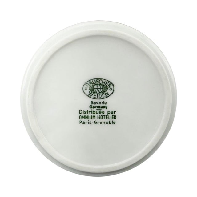 Ceramic Vintage Eden Roc Cap d'Antibes Porcelain Ashtray Gold White France For Sale - Image 7 of 10
