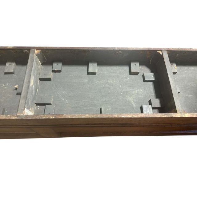Brown Antique Stickley Style Arts and Crafts Quarter Sawn Oak Bench 10’ Long - Circa 1910 For Sale - Image 8 of 8