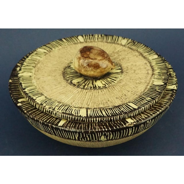 Italian Futuristic Glazed Ceramic Bon Bon Holder by Nicolaj Diulgheroff for MGA of Albisola, 1920s For Sale - Image 9 of 18