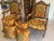 Louis XVI Style Vintage Gold Hand Carved Chairs With Atelier Versace Style Fabric For Sale - Image 9 of 13