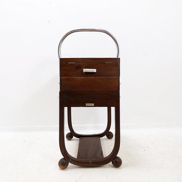 Brown Art Deco Sewing Box from Trock, 1930s For Sale - Image 8 of 13