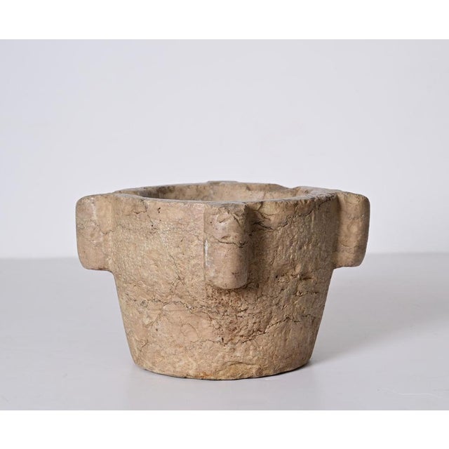 Incredible apothecary Mortar in Nembro Marble, made from a single block of marble and dated back to the early 600 from...