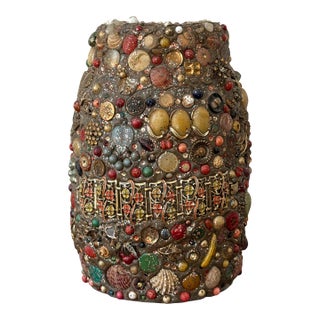 Folk Art Handmade Memory Vase For Sale