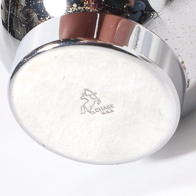 Art Deco Chrome Pancake Corn Set Blue Tray by Russel Wright for Chase For Sale - Image 10 of 14