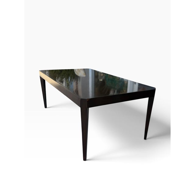 1990s Art Deco Style Nancy Corzine Modern Mahogany Dining Table For Sale - Image 5 of 7