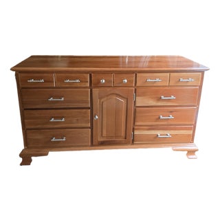 Vintage Solid Wood Dresser For Sale