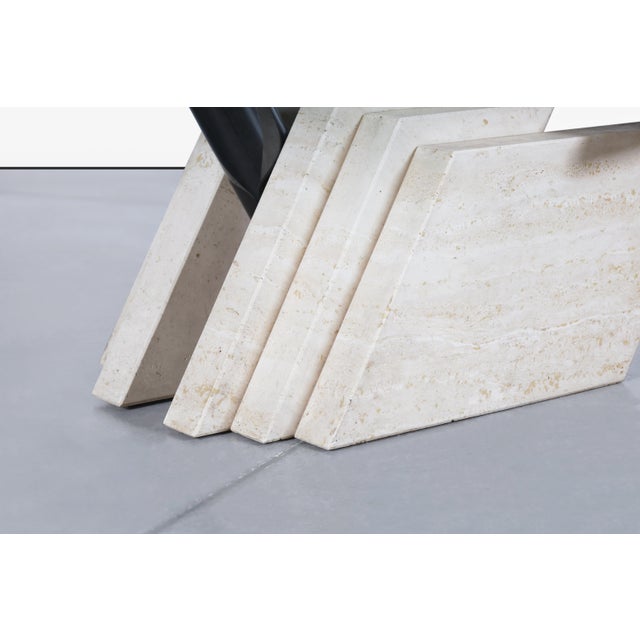 Italian Postmodern Travertine “Zeus” Adjustable Coffee Table by Lapalma For Sale In Los Angeles - Image 6 of 14