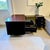Herman Miller Mad-Men Industrial 1970s Black Metal & Rosewood Laminate L-Shaped Executive Desk With Storage For Sale - Image 4 of 6