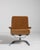 1960-1969 Germany Warm Tan Leather Chrome-Frame Swivel Chair For Sale - Image 4 of 11