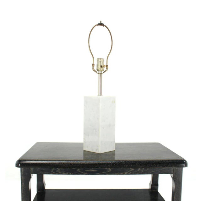 Mid-century modern marble table lamp