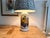 Raspberry Pink Vintage Fruit Transfer Ware Lamp With Pleated Shade For Sale - Image 8 of 12