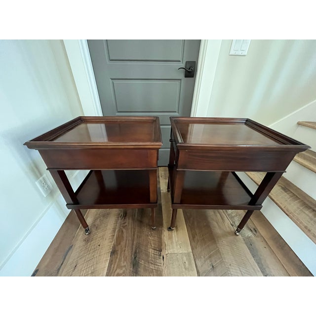 Pair of Baker Milling Road Side Tables Chairish