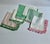Vintage Assorted Set of 6 White, Pink & Green Cotton Coasters For Sale - Image 12 of 12