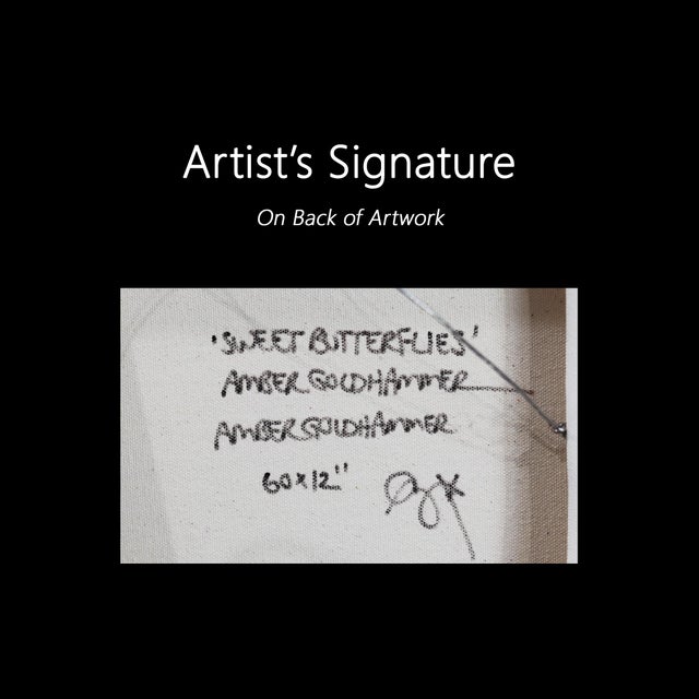 Sweet Butterflies - Abstract Skinny Tall Textural Mixed Media Painting on Canvas Original Artwork by Amber Goldhammer For Sale - Image 9 of 9