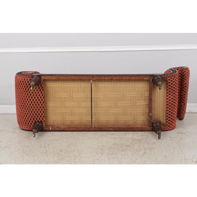 Antique English 19th C. Mahogany Fainting Couch Recamier For Sale - Image 18 of 18