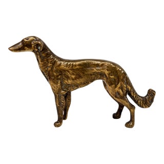 Early 20th C. Brass Wolfhound For Sale