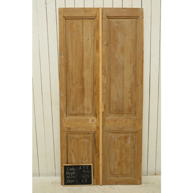 Rustic European Late 19th Century Double French Doors - a Pair For Sale - Image 3 of 5