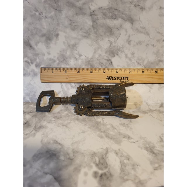 Vintage Brass Wine Bottle Opener Nut Cracker For Sale In San Francisco - Image 6 of 12