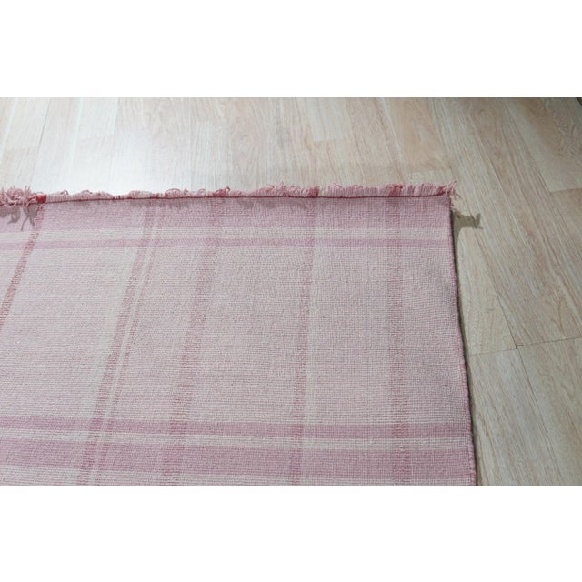 6x9 Maya Giselle Coral Geometric Modern Flatweave Wool Carpet Rug For Sale In New York - Image 6 of 6