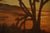 Original Landscape Oil Painting Depicting a Desert Sunset and Joshua Trees, Circa 1960s in Wood and Gold Frame For Sale - Image 11 of 17