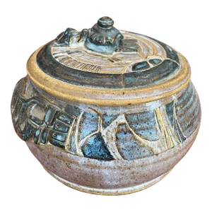 Vintage Studio Art Pottery Lidded Bowl