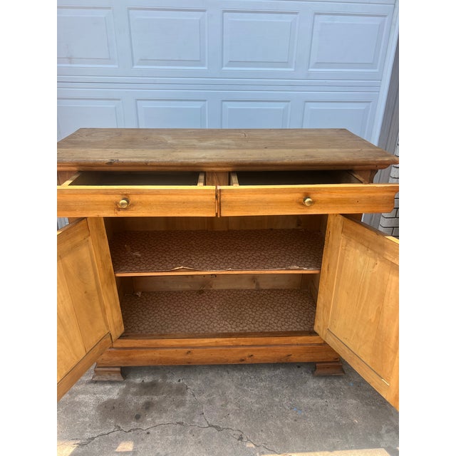 Sienna French 19th Century Louis Philippe Solid Walnut Two Door Buffet For Sale - Image 8 of 12