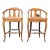 1970's Vintage Traditional Style Bar Stools a - Pair For Sale