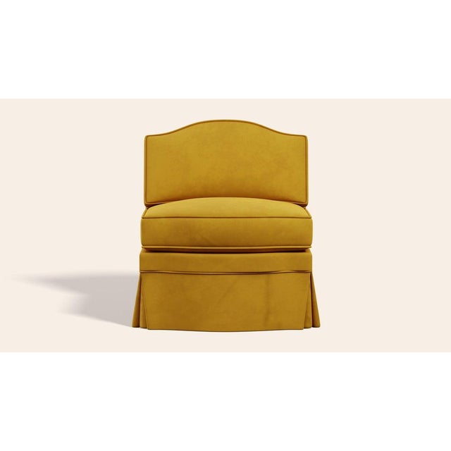 Turmeric Velvet Felix Slipper Chair by Ceraudo For Sale - Image 4 of 8