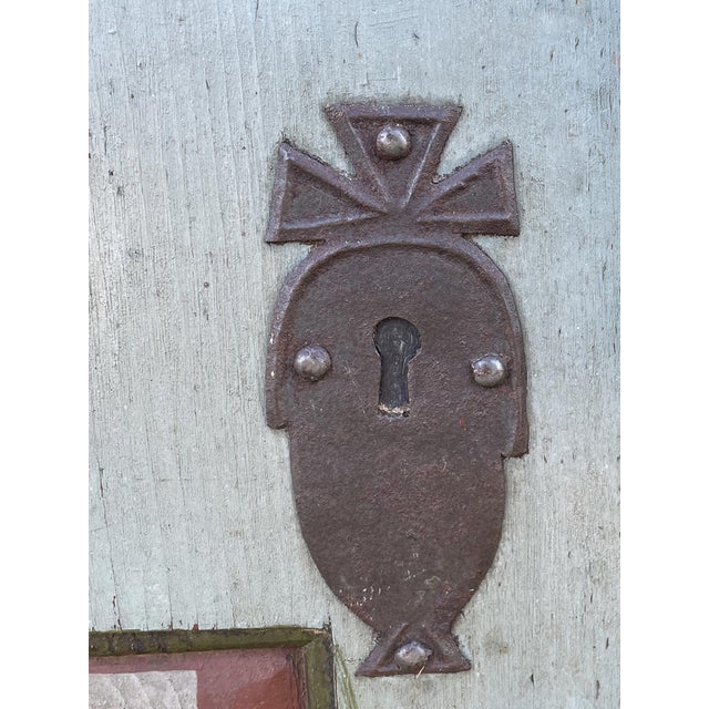 Folk Art Painted Wardrobe in Fir, 1808 For Sale - Image 14 of 18
