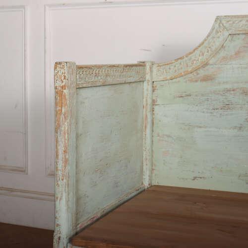 Swedish Painted Bench in Pine For Sale - Image 3 of 9