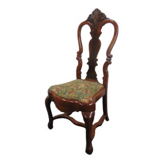 Chippendale Carved Mahogany Side Chair For Sale