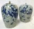 Vintage Chinoiserie Hand Painted Celedon and Blue Lidded Ceramic Ginger Jars- a Pair For Sale - Image 9 of 13