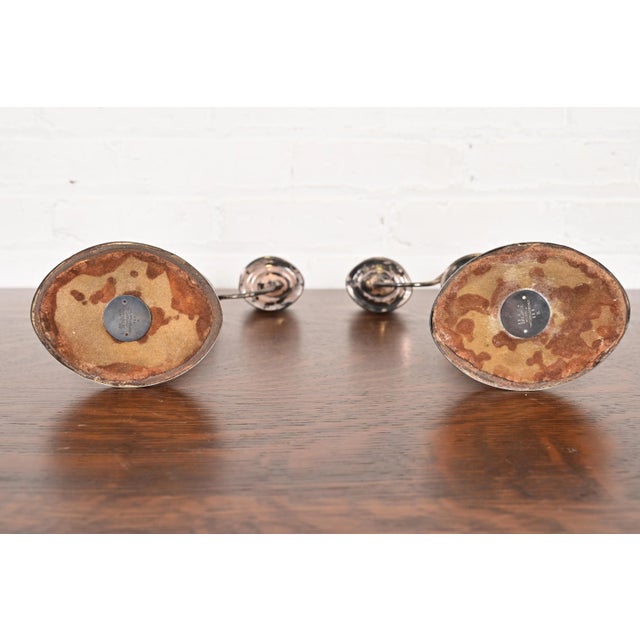 Tiffany & Co. Antique Victorian Silverplate Two-Arm Candelabras, Pair For Sale - Image 12 of 15