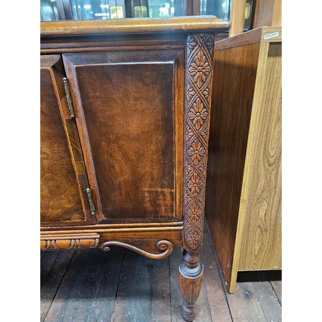 Wood Vintage Tomlinson Jacobean Revival Oak Server / Sideboard For Sale - Image 7 of 15