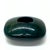 Low Rounded Oblong Forest Green and Black Ceramic Vase Circa 1980s. For Sale - Image 4 of 10