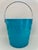 Vintage Larry Laslo for Towle Turquoise Blue Ice Bucket and Pitcher Set 80s Modern Memphis Barware - a Pair For Sale - Image 9 of 16