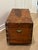 Wood Large 19th Century British Campaign Trunk in Brass Bound Camphor Wood For Sale - Image 7 of 15