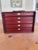 Vintage Chinese Mahjong Set, Bone & Bamboo Tiles, 5-Drawer Rosewood Case With Brass Hardware For Sale - Image 12 of 13