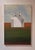 Textile On the Outskirts by Justin Wheatley | Acrylic on Canvas White Barn in Open Field For Sale - Image 7 of 11