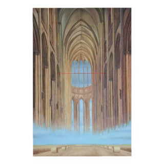 Zbigniew Wozniak, Cathedral with Red Line, 2018, Oil on Board For Sale