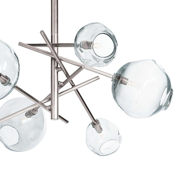 Regina Andrew Molten Chandelier With Clear Glass in Polished Nickel For Sale - Image 4 of 5