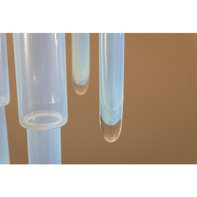 Glass Model LS 146 Ceiling Fixture with Blown Opaline Elements by Carlo Nason for AV Mazzega, Italy, 1970s For Sale - Image 7 of 14