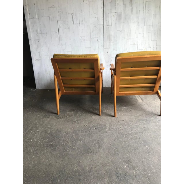 Brown Set of Mid-Century Wooden Lounge Chairs, 1960s For Sale - Image 8 of 14