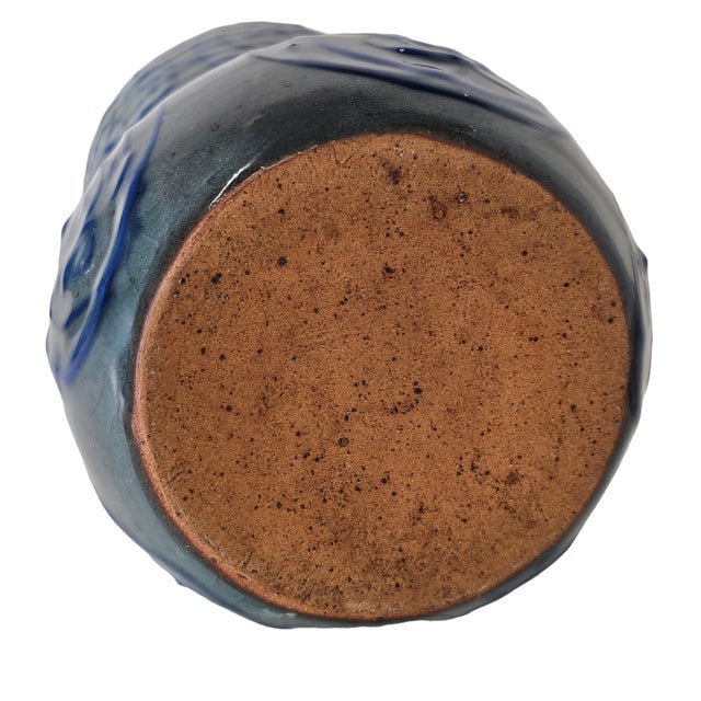 Studio Art Pottery Blue Green Vase 11" For Sale - Image 12 of 12