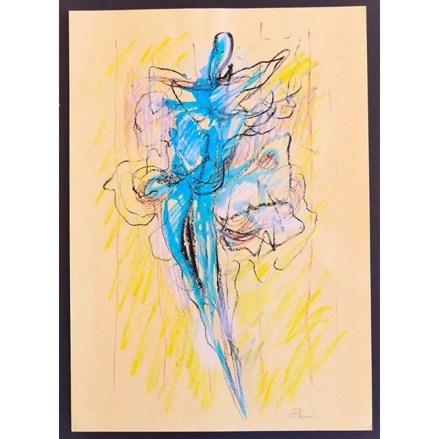 Contemporary Claudio Palmieri, Abstract Figure, Mixed Media Drawing, 2016 For Sale - Image 3 of 3