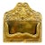 Vintage Italian Brass Business Card Holder – Hollywood Regency / Rococo Revival For Sale