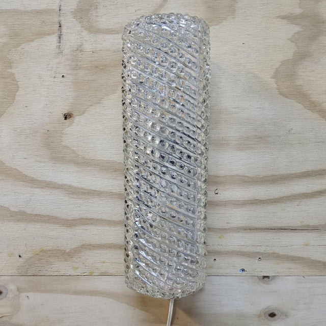 1960s Vintage Dutch Wall Lamp with Bubble Glass Texture by Glashutte Limburg, 1960s For Sale - Image 5 of 16